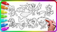Coloring Pages MY LITTLE PONY | How to color My Little Pony | Simple and Easy Drawing Tutorial Art
