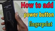 side fingerprint lock setting / how to add power button fingerprint