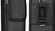 ykooe Belt Clip Holster Case for Samsung Galaxy S23 Plus S22+ S21+ S20+ S9+ S8+ S23FE S21FE A54 Pixel 7 6 Nylon Cell Phone Belt Holder for Men, Black -XL