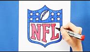 How to draw National Football League (NFL) Logo