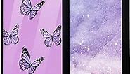Idocolors Butterfly Cases for iPhone 6/6s,Purple Protective Case with Soft TPU BumperAluminum Hard Back Scratch Resistant Shockproof Girly Cute Cover Case for iPhone 6s