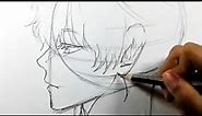 5 STEPS How to Draw Anime Face SIDE VIEW - Step by Step Tutorial