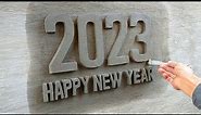 Cement word cutting ideas - Happy New Year 2023
