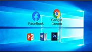 how to get app icon on desktop home screen windows 10 and create shortcut for any application laptop