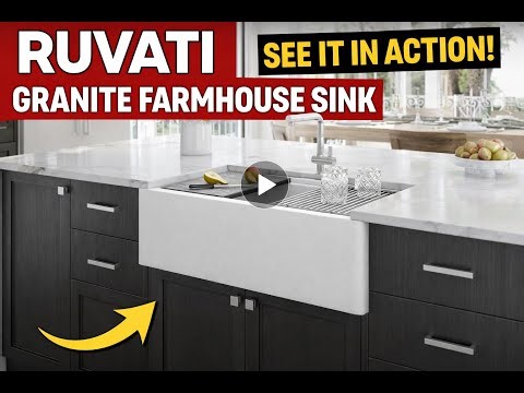 Ruvati 33-inch Granite Farmhouse Workstation sink review | For buyers