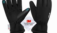 VIRNAZ Winter Gloves for Men Women, Touchscreen Waterproof Windproof Gloves Cold Weather Warm Thermal Gloves