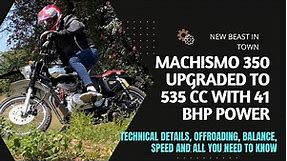 RE Machismo 350 upgraded to 535 cc high compression 41 bhp | Full review | Vintage modified bikes
