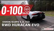 2020 Lamborghini Huracan EVO RWD 0-100km/h & engine sound