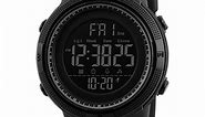 SKMEI Men's Watch, Waterproof Digital Sport Watch, Military Digital Watch Alarm Back Light Classic Watch, Black