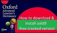 How to install OALD9 full procedure free 2019