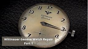 Vintage Swiss Wittnauer Geneve Mechanical Watch Repair/Disassembling Part 1 -Watch Repair Tutorial
