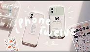 iPHONE 12 - white v. green unboxing + accessories 📱// 아이폰12 화이트 민트 언박싱