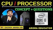 What is CPU ? | CPU Types & Working | Processor & Microprocessor | Parts of CPU ? | Arora Educator |