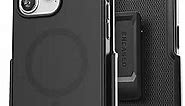 MAG SlimShield Designed for iPhone 14 Pro Max Case with Belt Clip Holster - Compatible with MagSafe Accessories (Matte Black)