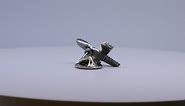 Dove Pewter Lapel Pin 360 View