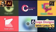 Minimal Logo Design Ideas with Letter "C" in Illustrator | Set 01 | Speed Art