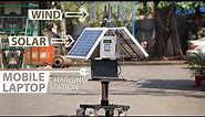 Making of Windmill & Solar Powered Laptop Mobile Charging Station With Theft Protection