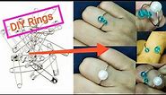 DIY Finger Ring | Pearl Ring Making DIY | Pearl Rings Made From Safety Pins | Reuse Old Things DIY