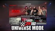 WWE 2K18 UNIVERSE MODE - FULL BREAKDOWN!!
