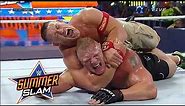 Brock Lesnar vs John Cena Match at Summerslam 2014 Highlights HD