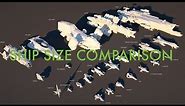 Star Citizen Ship Sizes and Classes Comparison