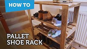 Build a DIY pallet shoe rack