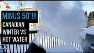 Minus 50 Canadian Winter vs Hot Water - Throwing Water Into The Air At Minus 50 And Freezing Vodka