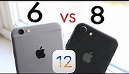 iPHONE 6 Vs iPHONE 8 On iOS 12! (Speed Comparison) (Review)