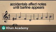Lesson 8: Natural sign, more on accidentals and key signature | Music basics | Music | Khan Academy
