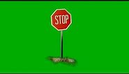 Stop Sign | Free Green Screen Video