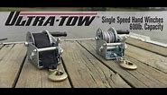 Ultra-Tow Single Speed Hand Winch with Wire Rope 600-Lb. Load Capacity 21ft. Rope