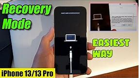 How to Put iPhone 13/13 Pro Into Recovery Mode