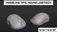 Modeling Tips: Base Mouse Logitech Tutorial #3ds #tutorial #modeling
