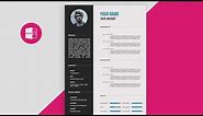 CV/Resume template Design tutorial with Microsoft Word free PSD+DOC+PDF