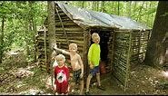 Bushcraft Log Cabin Summer Camping & Swimming