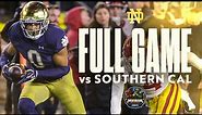 FULL GAME | Notre Dame Football vs No. 10 Southern Cal (2023 – Jeweled Shillelagh Rivalry)
