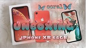 [UNBOXING] iPhone XR ♡ coral color with 64gb