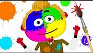 Fun With Paints | Let's Paint Len's Face | Nursery Rhymes and Baby Songs by Teehee Town