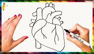 How To Draw A Human Heart Step By Step 🤎 Human Heart Drawing Easy