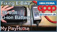 Fixing 36V Electric Bike Battery from Biltema, Coop & T-Hansen - 1118