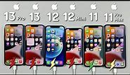 iPhone 13 vs 13 Pro vs 12 vs 12 Mini vs 11 vs 11 Pro Max Battery Charging Test | Fast Charging Test