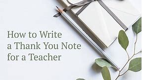 Thank-You Notes for Daycare Teachers and Providers