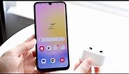 How To Connect AirPods With Samsung Galaxy A25!