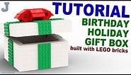 LEGO Birthday Holiday Christmas Present Gift Box Tutorial