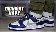 BIG SLEEPER! Nike Dunk Low "Midnight Navy" On Feet Review