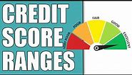 Credit Score Ranges Explained
