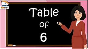 Table of 6,Learn Multiplication Table of Six 6 x 1 = 6,Times Tables Practice,6 Times Tables