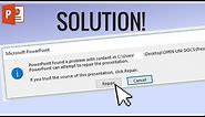 How to solve: PowerPoint found a problem with content in pptx.- Video Tutorial