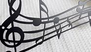 HYXXYY Music Note Metal Wall Decor, Black Music Theme Note Decor vintage Hanging Wall Sign Music Notes Wall Art Wall Hanger Home Decor Wall Decor for Living Room, Bedroom, Front Porch