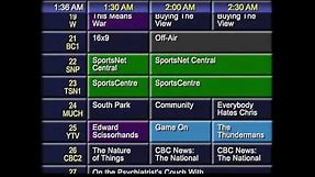 Analog TV Program Listings